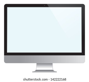 Computer Desktop Monitor, Display vector illustration.