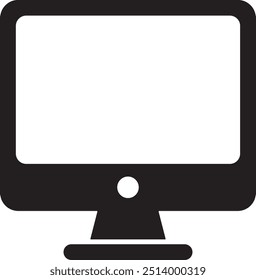 Computer desktop monitor icon. Laptop vector. Vector graphic icon. PC symbol. Simple, flat design for web or mobile app