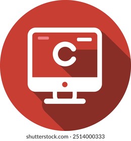 Computer desktop monitor icon. Laptop vector. Vector graphic icon. PC symbol. Simple, flat design for web or mobile app