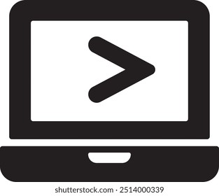 Computer desktop monitor icon. Laptop vector. Vector graphic icon. PC symbol. Simple, flat design for web or mobile app