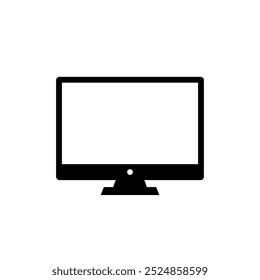 Computer desktop monitor icon trendy style. PC screen sign symbol