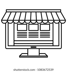 computer desktop with parasol