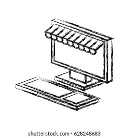 computer desktop with parasol icon