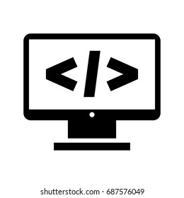 computer desktop with progamming language