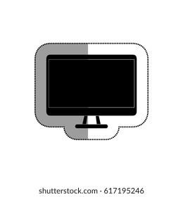 computer desktop with template icon