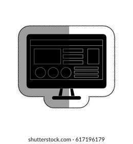 computer desktop with template icon