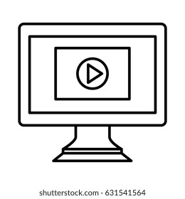 computer desktop with template icon