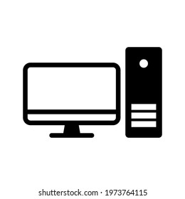 Computer desktop vector icon, Vector illustration eps.10