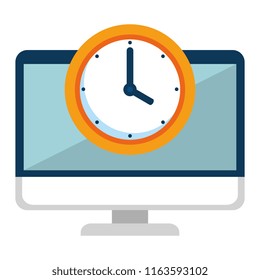 computer desktop with watch