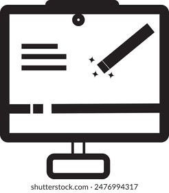 Computer destop icon art design eps 10