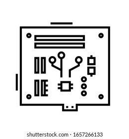 Computer details line icon, concept sign, outline vector illustration, linear symbol.