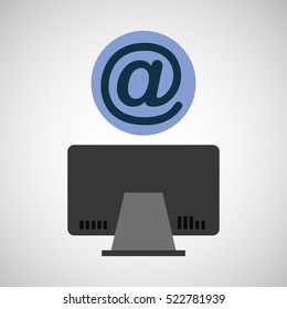 computer device mail network icon vector illustration eps 10