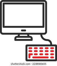 Computer device Vector Icon which is suitable for commercial work and easily modify or edit it
