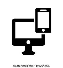 Computer devices icon.phone,computer (vector illustration)