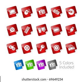 Computer & Devices // Stickers Series -------It includes 5 color versions for each icon in different layers ---------