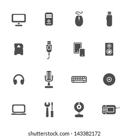 Computer devices theme icons set