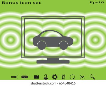 computer diagnostic machine, icon, vector illustration eps10