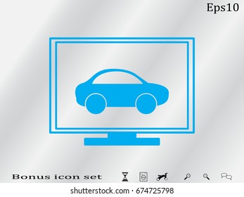 computer diagnostic machine, icon, vector illustration eps10