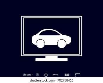 computer diagnostic machine, icon, vector illustration eps10