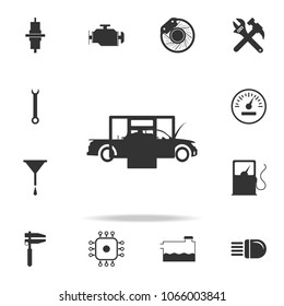 computer diagnostics of a car icon. Detailed set of car repear icons. Premium quality graphic design icon. One of the collection icons for websites, web design, mobile app on white background