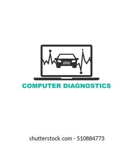 Computer diagnostics of cars icon