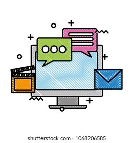 computer digital conversation chat email social media