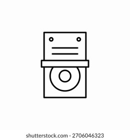 vetor de sinal de ícone de unidade de disco do computador