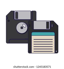Computer diskettes isolated