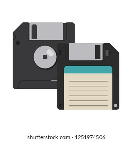 Computer diskettes isolated