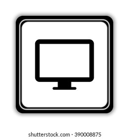 computer display -  black vector icon