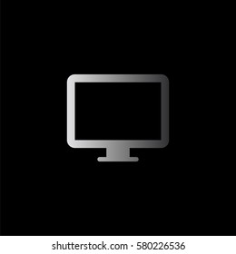 computer display -  black vector icon