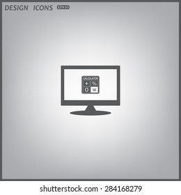 computer display. calculator. icon. vector design