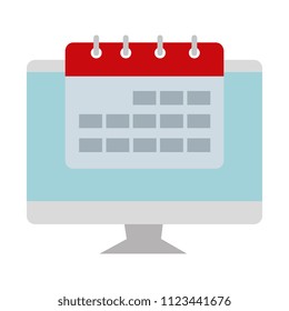 computer display with calendar