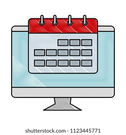 computer display with calendar