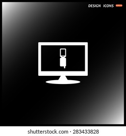 computer display. Case for phone. icon. vector design