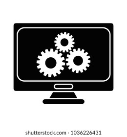 computer display with gears