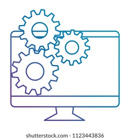 computer display with gears