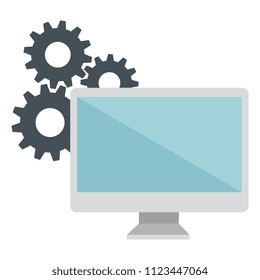 computer display with gears