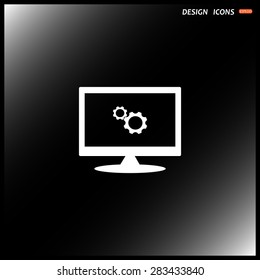 computer display. gears