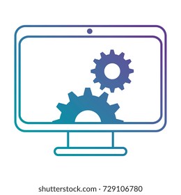 computer display with gears