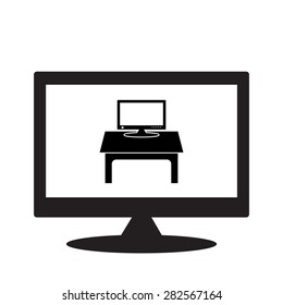 computer display. icon. vector design