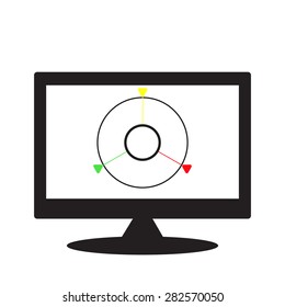 computer display. icon. vector design