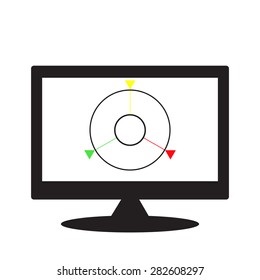 computer display. icon. vector design