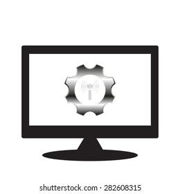 computer display. icon. vector design