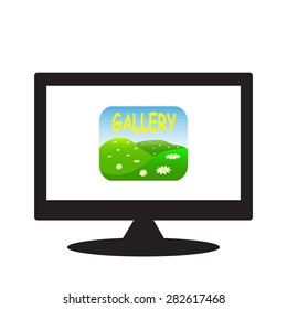 computer display. icon. vector design