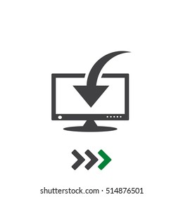 Computer Display Icon Vector flat design style