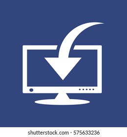 Computer Display Icon Vector flat design style