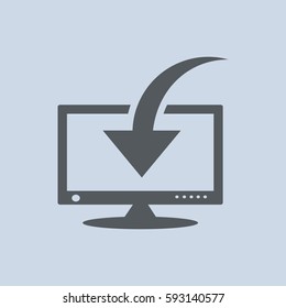 Computer Display Icon Vector flat design style
