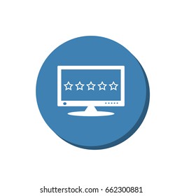 Computer display Icon, vector flat design style