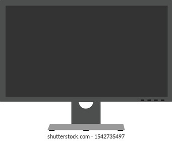 Computer display illustratiion in vector